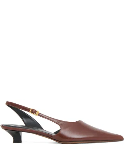 Mansur Gavriel Anna Slingback Heeled Pumps In Pink