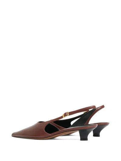 Mansur Gavriel Anna Slingback Heeled Pumps In Pink