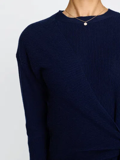 Brochu Walker The Greys Wrap Sweater In Blue