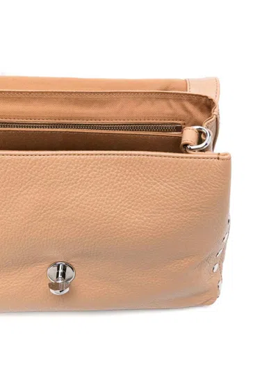 Zanellato Postina Daily Medium Leather Handbag In Brown