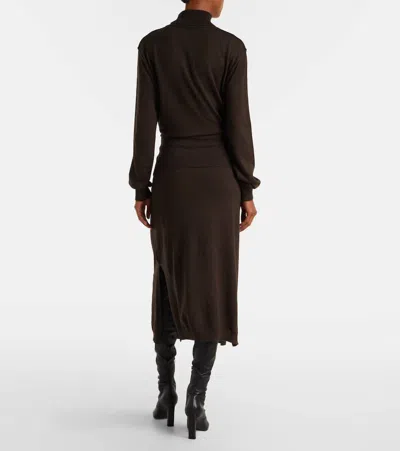 Lemaire Trompe L'oeil Dress In Brown