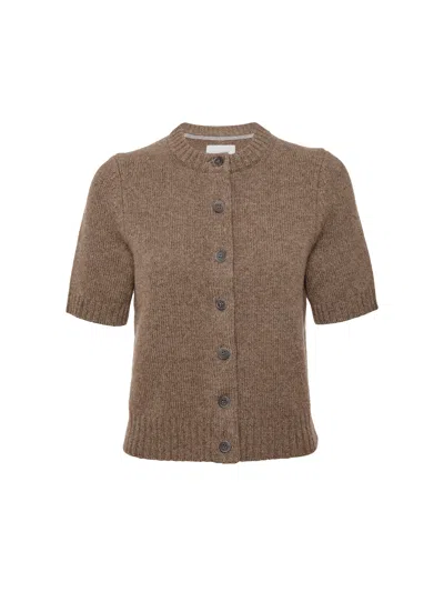 Brochu Walker The Rhea Cashmere Cardigan In Brown