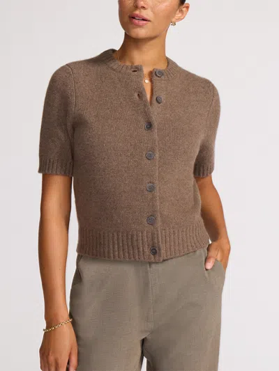 Brochu Walker The Rhea Cashmere Cardigan In Brown