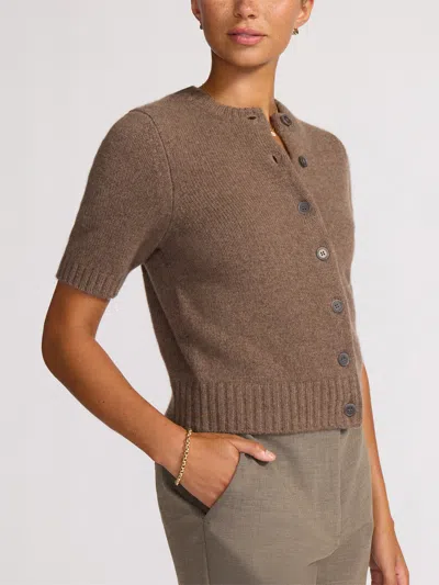 Brochu Walker The Rhea Cashmere Cardigan In Brown