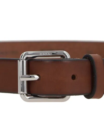 Lemaire Leather Belt In Brown