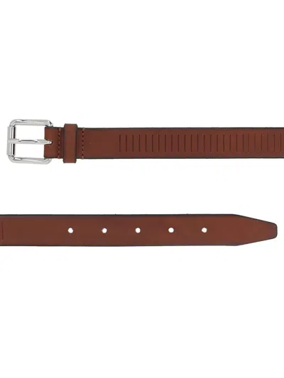 Lemaire Leather Belt In Brown