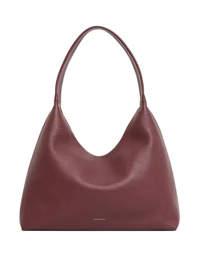 Mansur Gavriel Maxi Candy Leather Shoulder Bag In Red