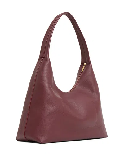 Mansur Gavriel Maxi Candy Leather Shoulder Bag In Red
