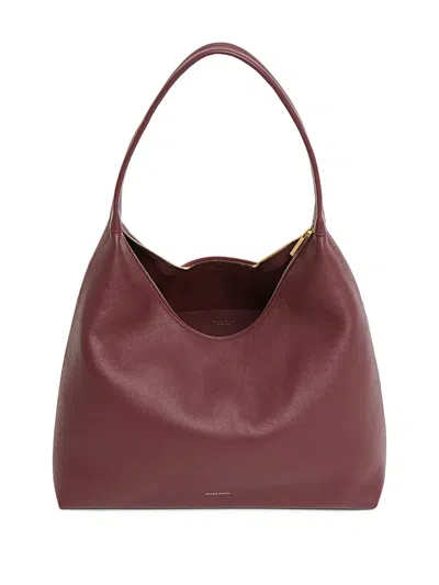 Mansur Gavriel Maxi Candy Leather Shoulder Bag In Red