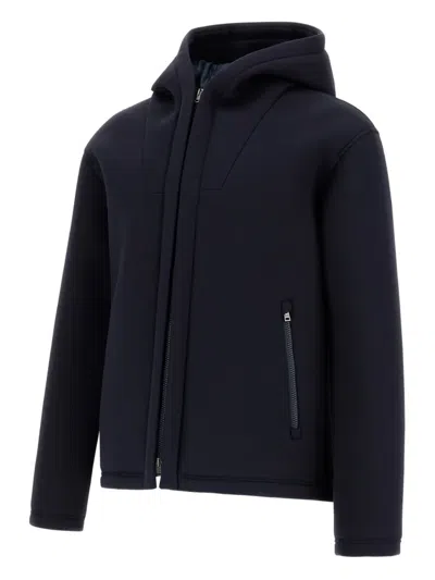 Herno Jacket In 3-layer Scuba In Blue
