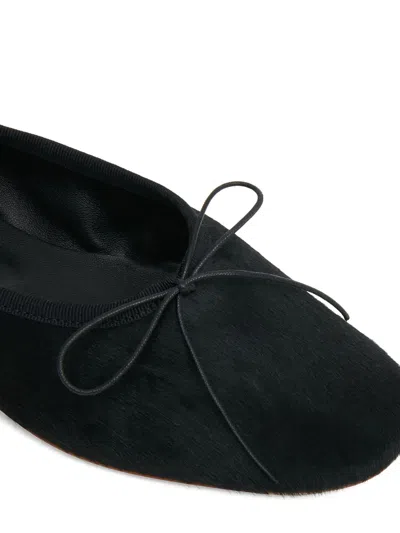 Mansur Gavriel Rounded Bow-detail Ballerina Flats In Gray