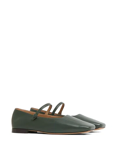 Mansur Gavriel Square-toe Ballet Flats In Green