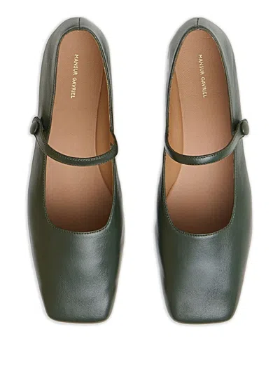 Mansur Gavriel Square-toe Ballet Flats In Green