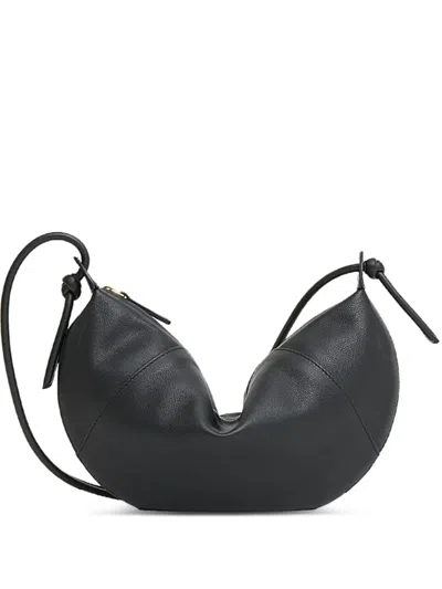 Mansur Gavriel Mini Fortuna Leather Crossbody Bag In Black