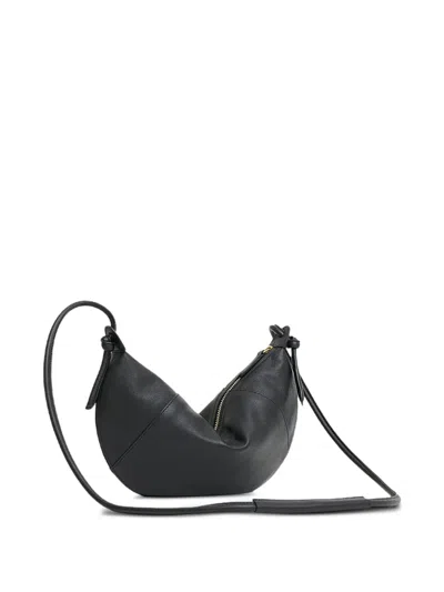 Mansur Gavriel Mini Fortuna Leather Crossbody Bag In Black