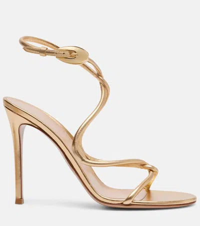 Gianvito Rossi Black Mamba 105 Leather Sandals In Brown