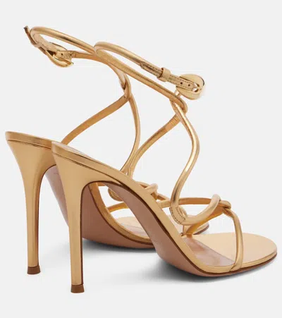 Gianvito Rossi Black Mamba 105 Leather Sandals In Brown