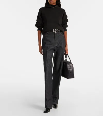 Lemaire Hooded Sweater In Black