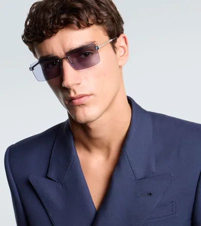 Fendi Sky Rectangular Sunglasses In Blue