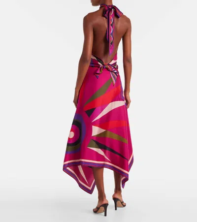 Pucci Iride Silk Satin Top In Multi