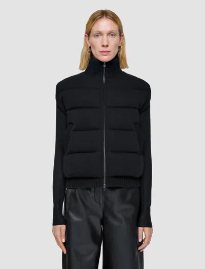 Joseph Knitted Down Puffer Gilet In Black
