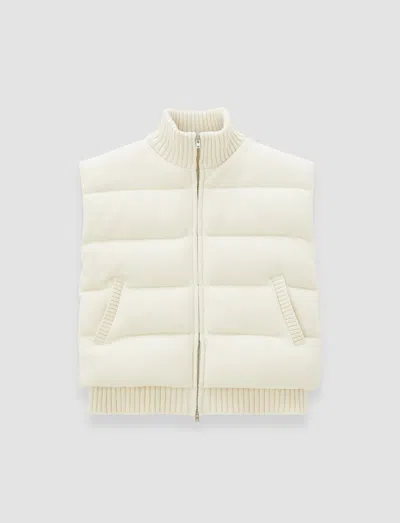 Joseph Knitted Down Puffer Gilet In Brown