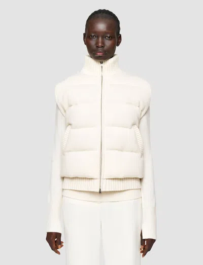 Joseph Knitted Down Puffer Gilet In Brown