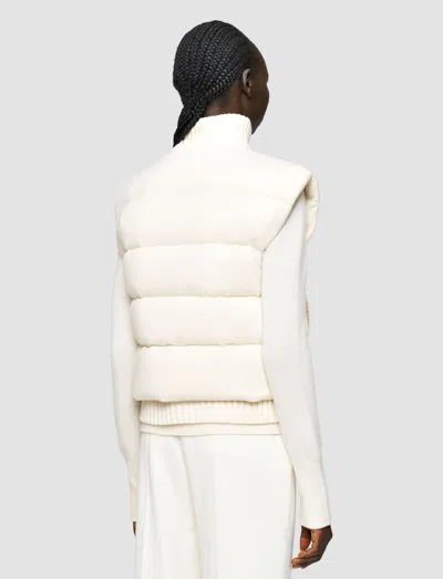 Joseph Knitted Down Puffer Gilet In Brown
