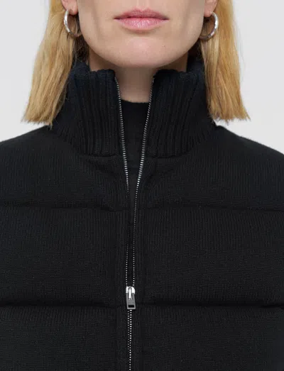 Joseph Knitted Down Puffer Gilet In Black