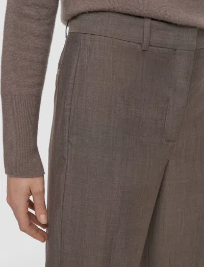 Joseph Trina Light Wool Tailoring Trousers In Brown