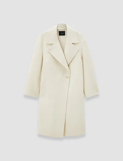 Joseph Yves Brushed Double Face Alpaca Coat In Gray