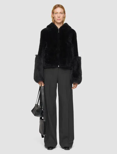 Joseph Sarah Shearling Jacket In Gray