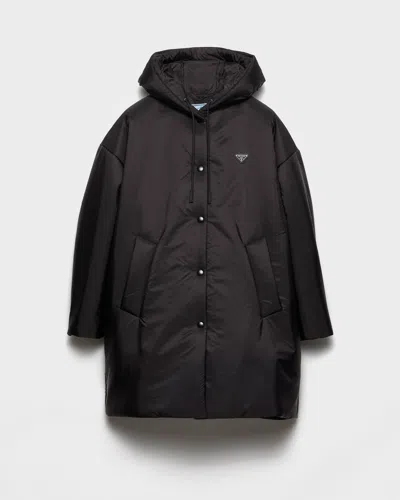 Prada Lightweight Re-nylon Raincoat In Black