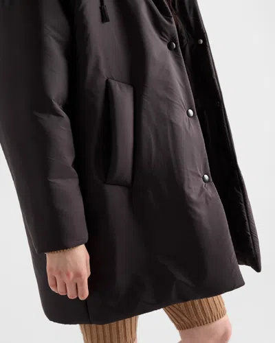 Prada Lightweight Re-nylon Raincoat In Black