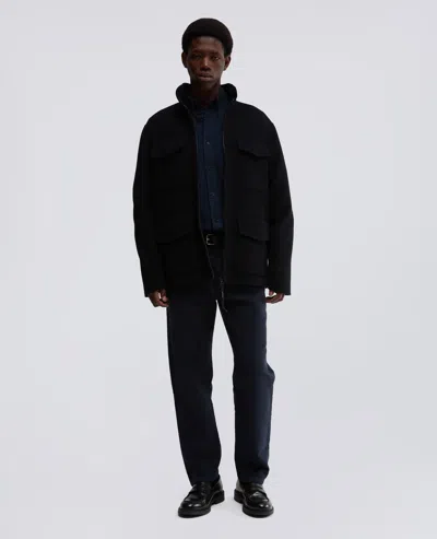 Aspesi Field Jacket Nelson In Double Di Lana - Navy In Blue