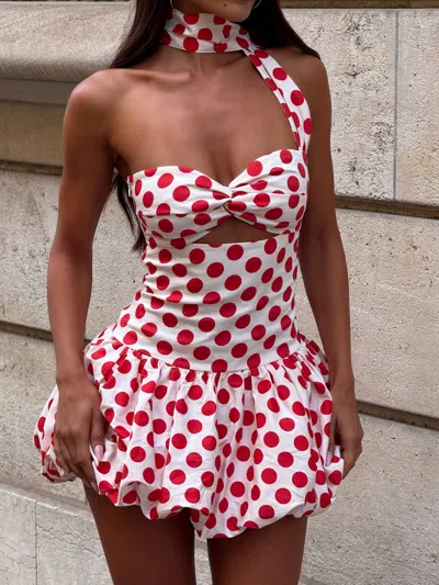 Outcast Hayley Mini Dress Red Polka Dot