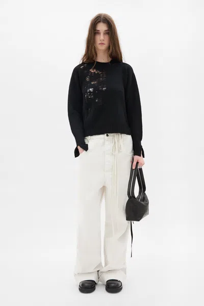 Ann Demeulemeester Gabriela Destroyed Seed Stitch Sweater In Multi