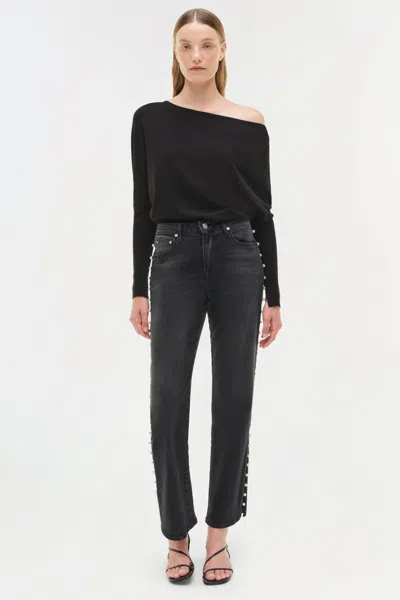 Simkhai Women's Amelia Straight Leg Jean In Topanga In Black