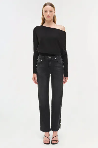 Simkhai Women's Amelia Straight Leg Jean In Topanga In Black