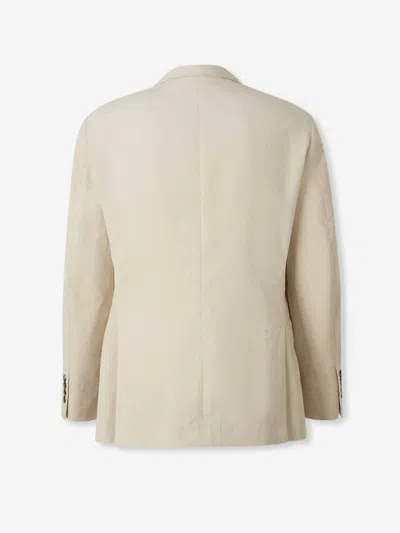 Brunello Cucinelli Straight Corduroy Blazer In Neutral