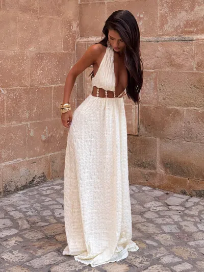 Outcast Silviae Maxi Dress White