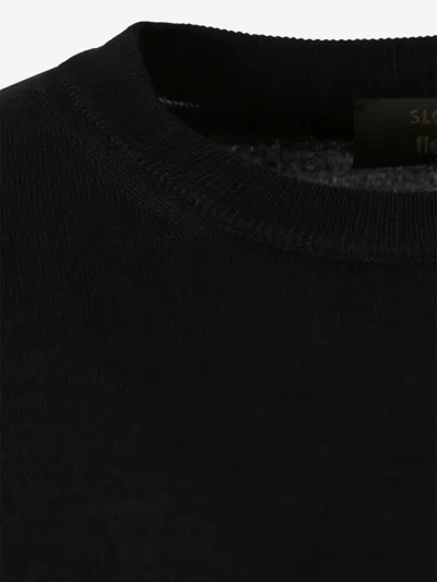 Zanone Round-neck Sweater In Black