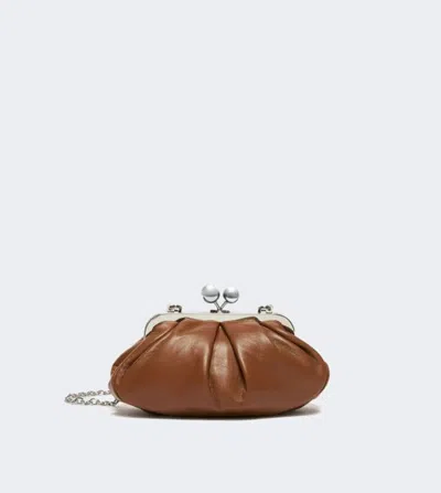Weekend Max Mara Small Sheepskin Pasticcino Bag In Brown