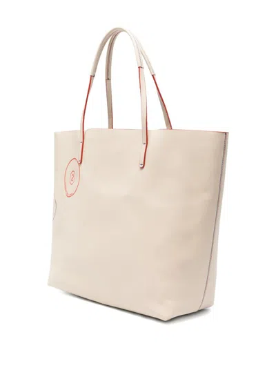 Vivienne Westwood Large Studio Orb-motif Tote Bag In White