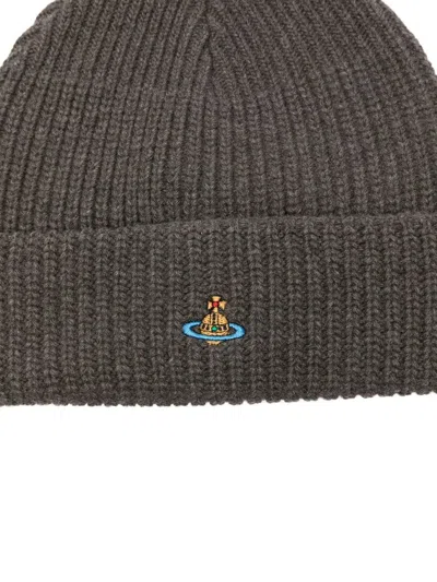 Vivienne Westwood Sporty Beanie Accessories In Gray