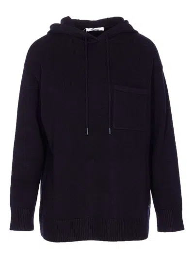 Max Mara Cashmere Wool Sweatshirt In Black