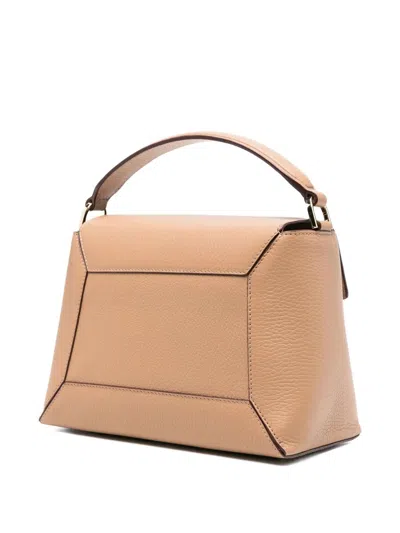 Strathberry Mosaic Top Handle Grain Caramel Bags In Brown