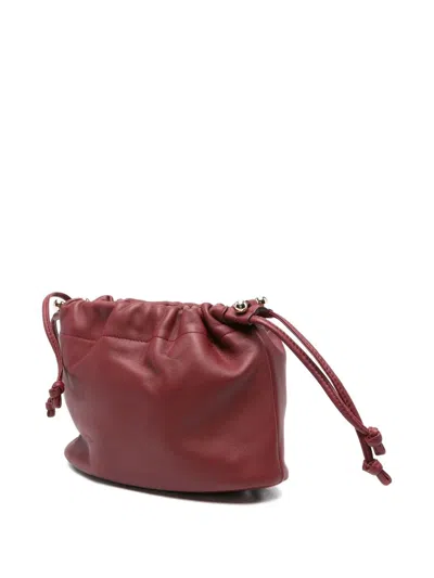 Strathberry Charlotte Drawstring Nappa Leather Crossbody Bag In Burgundy