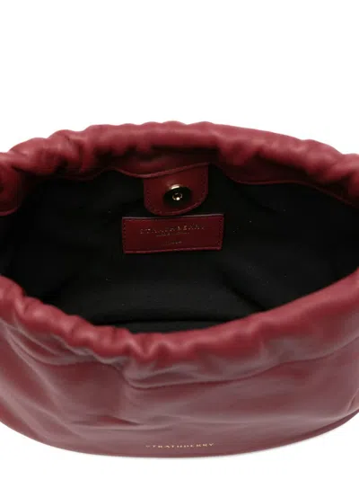 Strathberry Charlotte Drawstring Nappa Leather Crossbody Bag In Burgundy