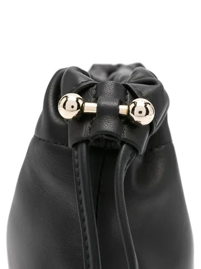 Strathberry Charlotte Drawstring Soft Nappa Black Bags In Black